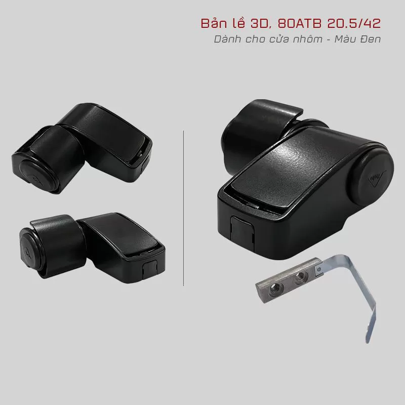 PHỤ KIỆN ROTO – BẢN LỀ 3D 80ATB – MÀU ĐEN