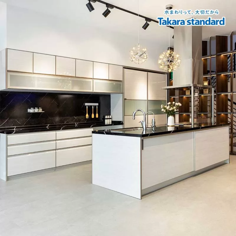 Hệ Tủ Bếp Lemure Cao Cấp Chữ I Màu LXW - Showroom Q2