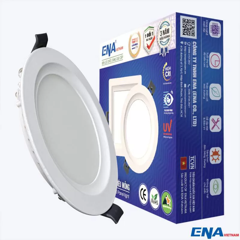 Đèn LED âm trần tròn 6W 3 chế độ mẫu ATF