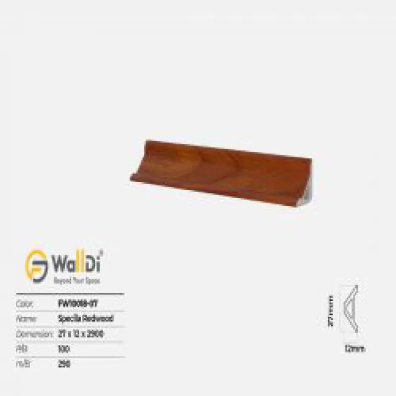 Nẹp V góc trong Walldi FW2712-07 - Specila Redwood- 12mm 