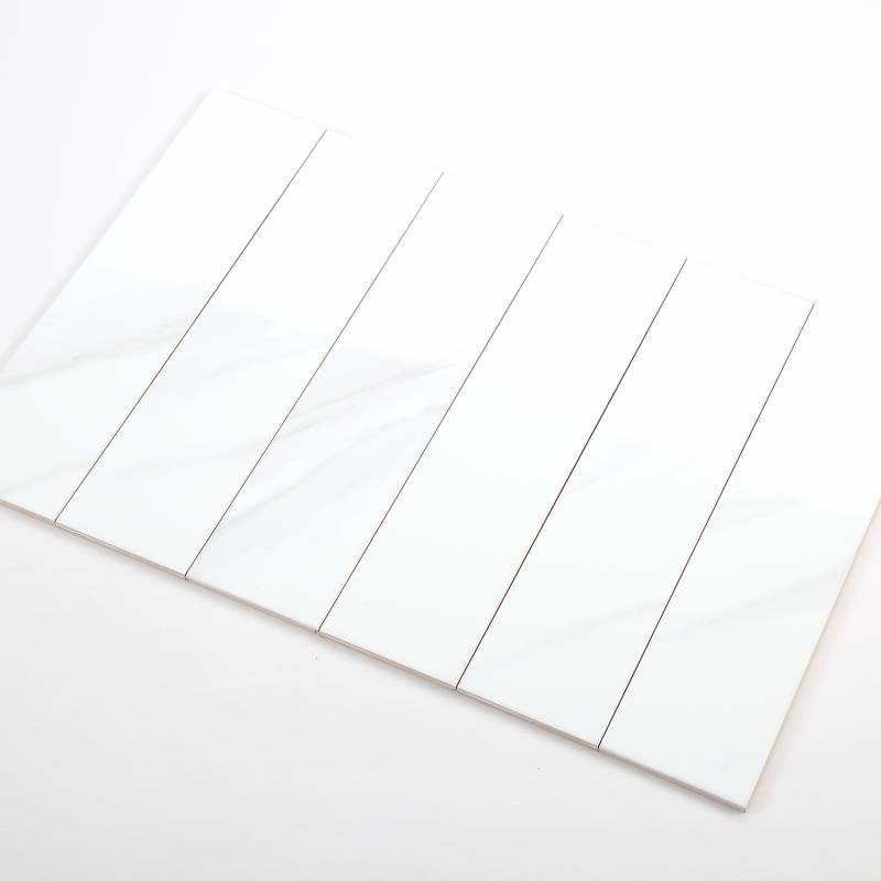 Gạch thẻ màu carara bóng phẳng 100*400mm M1420K