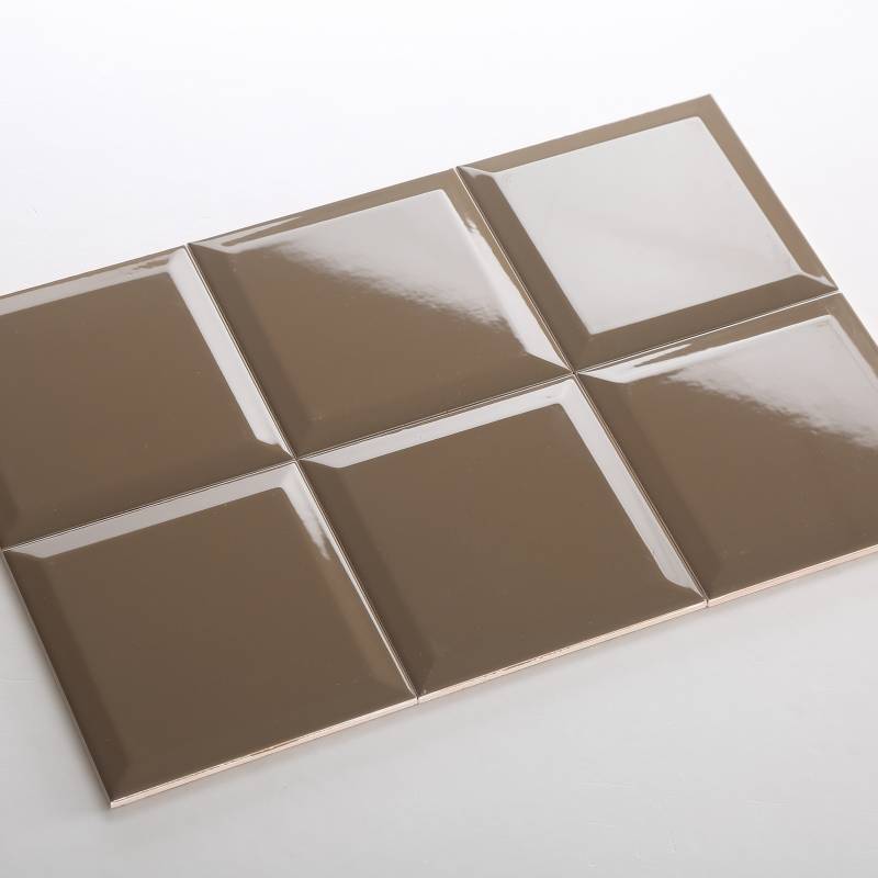 Gạch thẻ nâu bóng vát 150*150mm M151514X