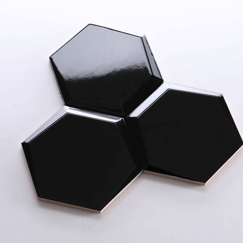 Gạch lục giác đen bóng vát 87*173*150mm M1715807