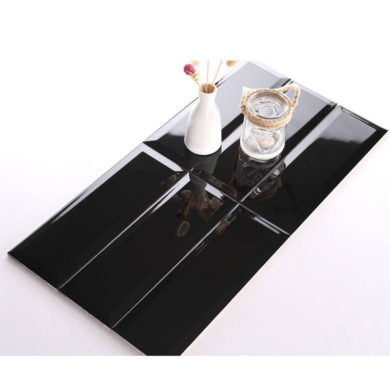 Gạch thẻ màu đen mờ vát 100*300 M1302XY
