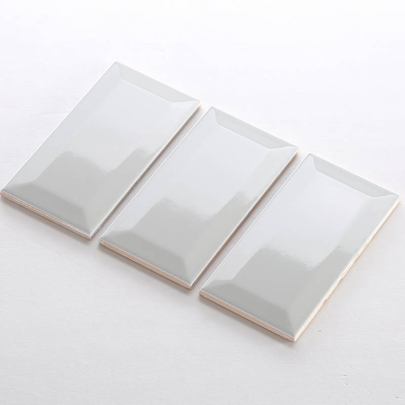 Gạch thẻ màu xám nhạt bóng vát KT 100*200mm M1202X 