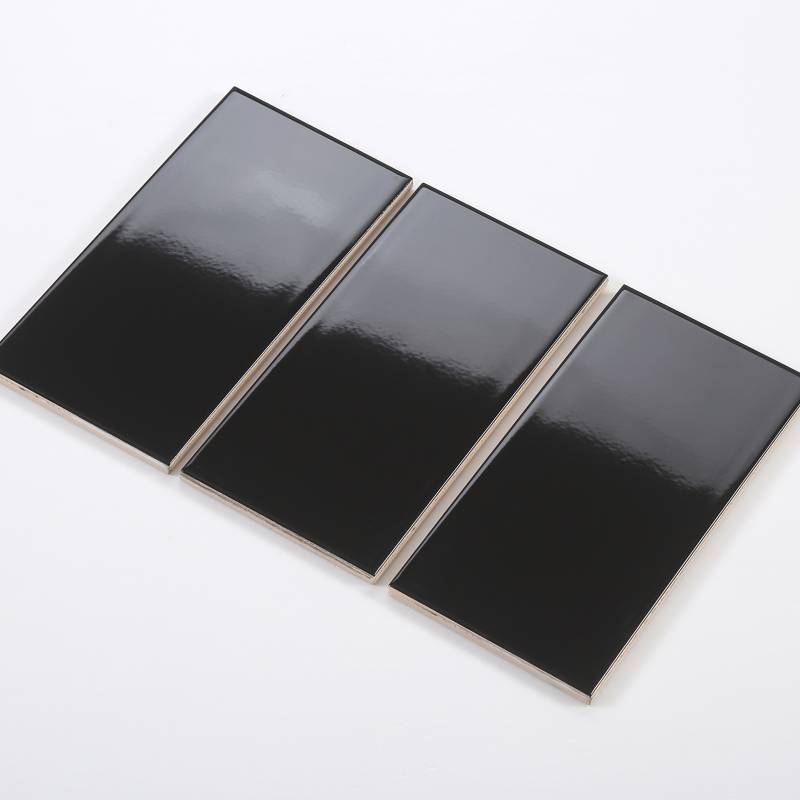 Gạch thẻ màu đen bóng phẳng KT 100*200mm M1207 