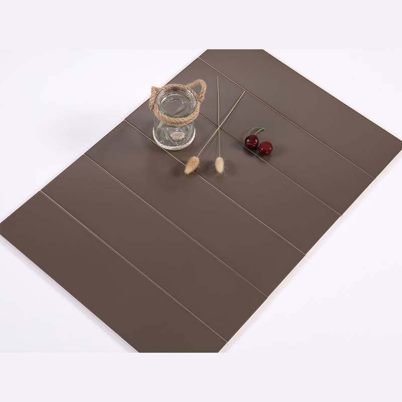 Gạch thẻ nâu cà phê phẳng 100*400mm M1414Y