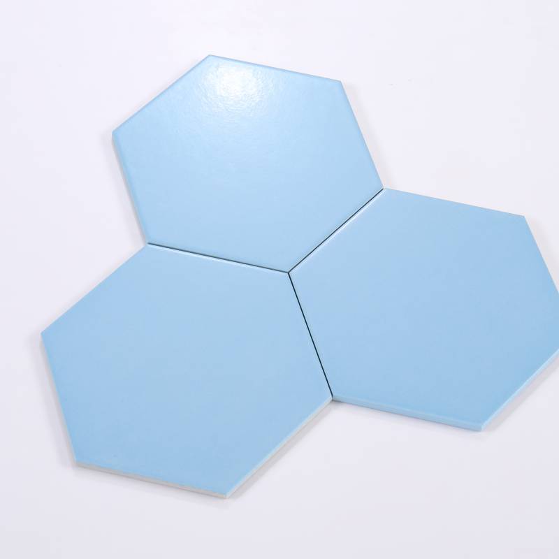 Gạch thẻ lục giác xanh da trời 200*230*115mm M23204-B