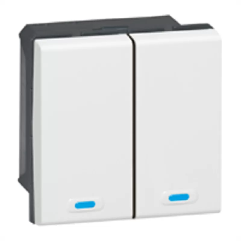 Legrand KNX command 4 push Mosaic - 2 covers (equiv MH 078473)