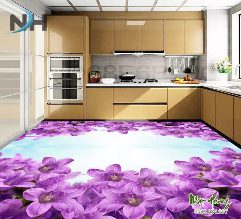 Catalog 14 mẫu tranh gạch lát nền phòng bếp V9