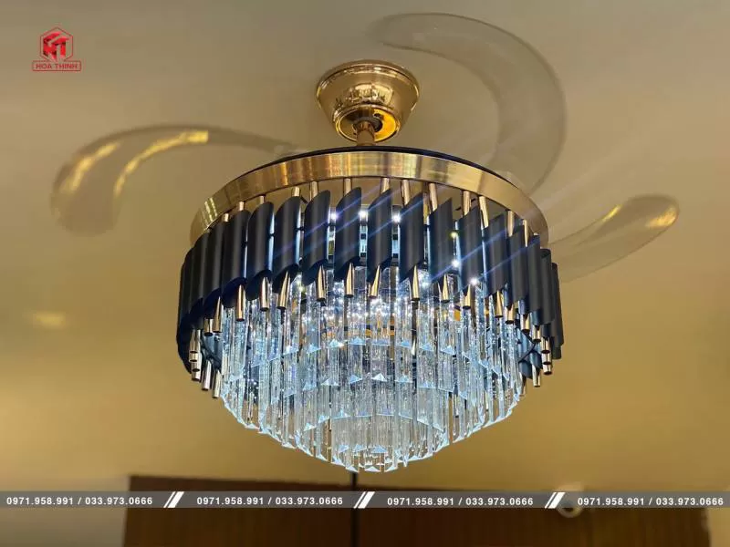 Quạt giấu cánh viền đen HTQ-78