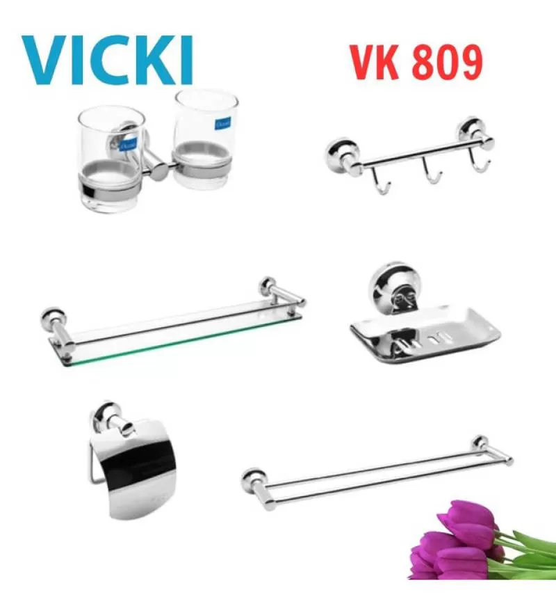 Bộ phụ kiện phòng tắm Vicki VK 809 (6 món)