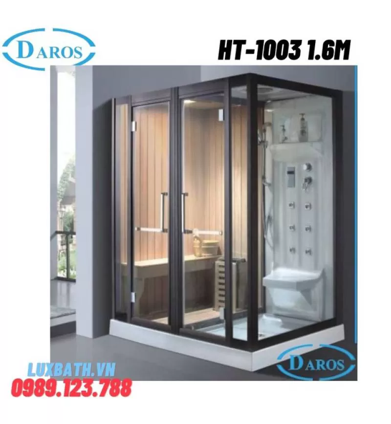 Phòng xông hơi khô ướt Daros HT-HT-1003 1.6m giá rẻ 