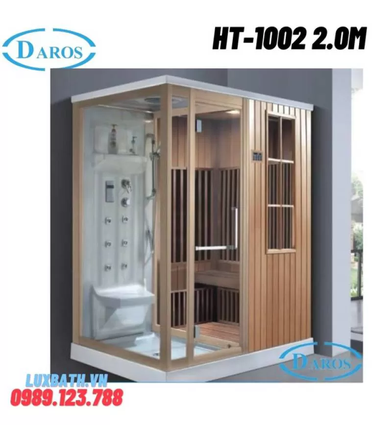 Phòng xông hơi khô kết hợp xông hơi ướt Daros HT-1002 Giá Rẻ