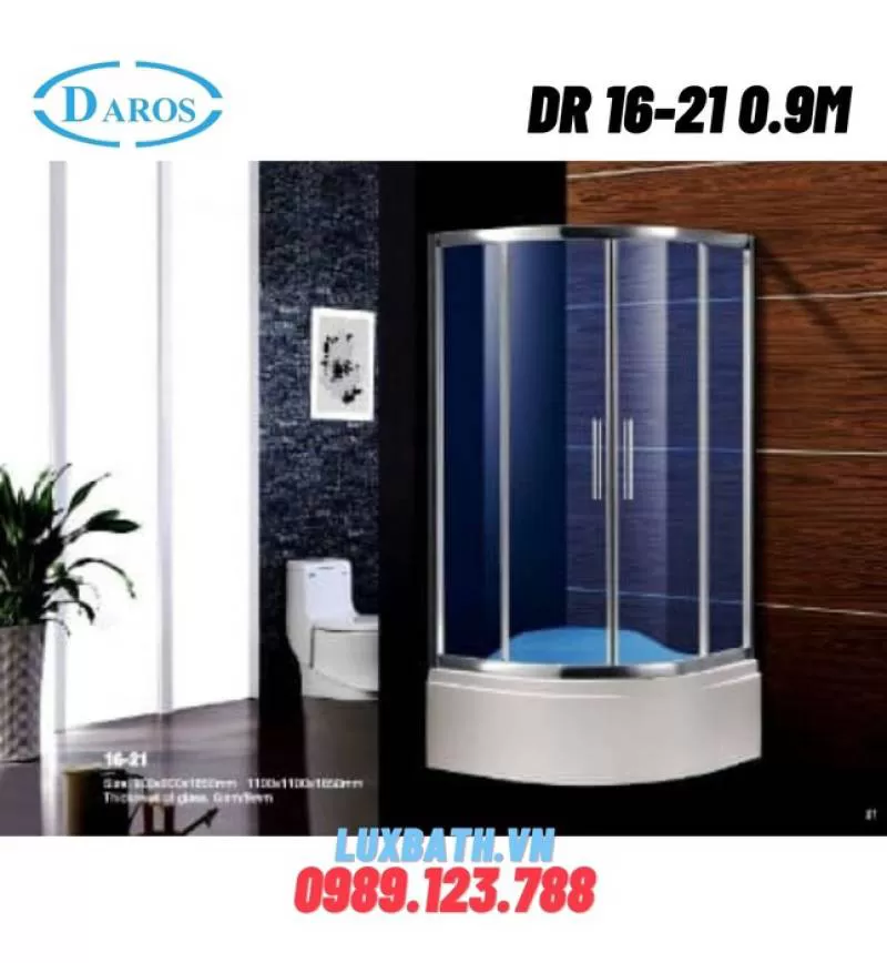 Vách kính tắm 0,9m Daros DR 16-21 Giá Rẻ Nhất