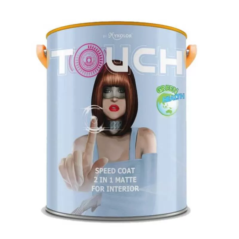 Sơn nội thất đa năng Mykolor Touch Speed Coat 2in1 Matte For Int 