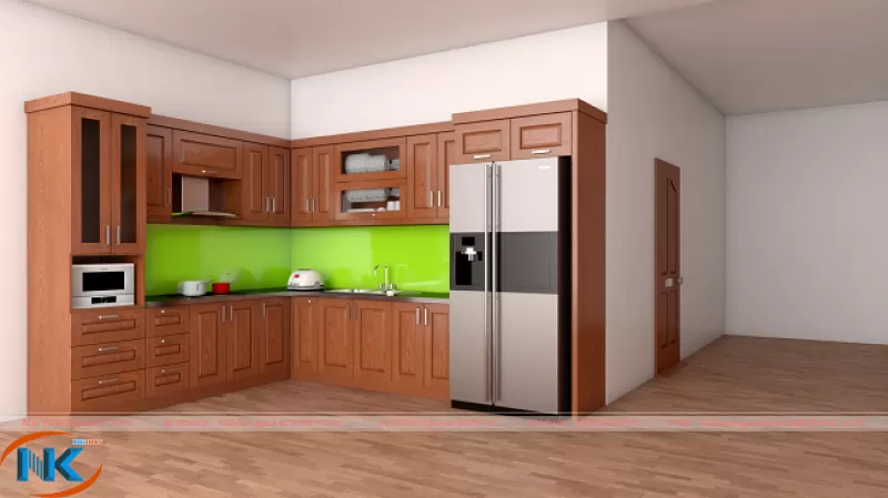 Tủ bếp gỗ xoan đào – TBXD15 