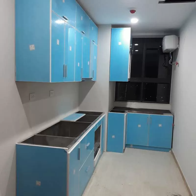 tủ bếp AcRylic Thùng Inox 304