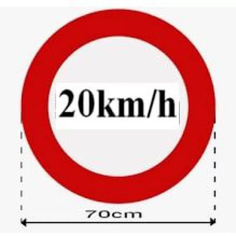 Biển Báo Hạn Chế Tốc Độ 20Km/h 70cm - AGT0088 