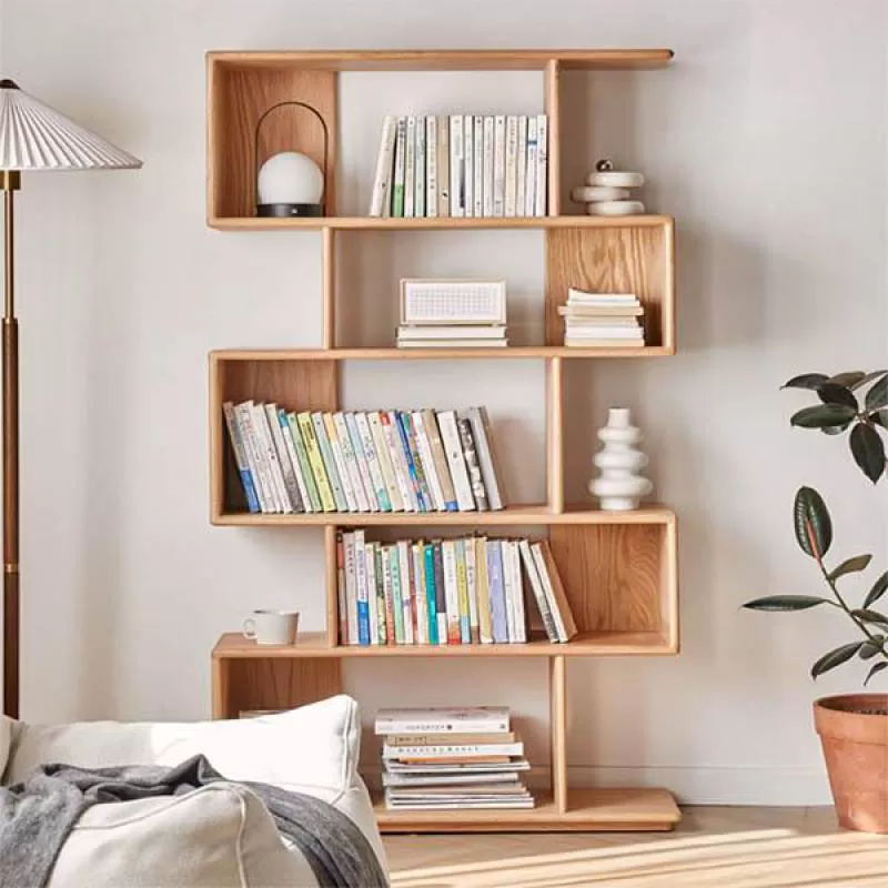 Kệ sách đứng 5 tầng bằng gỗ GHS-2582