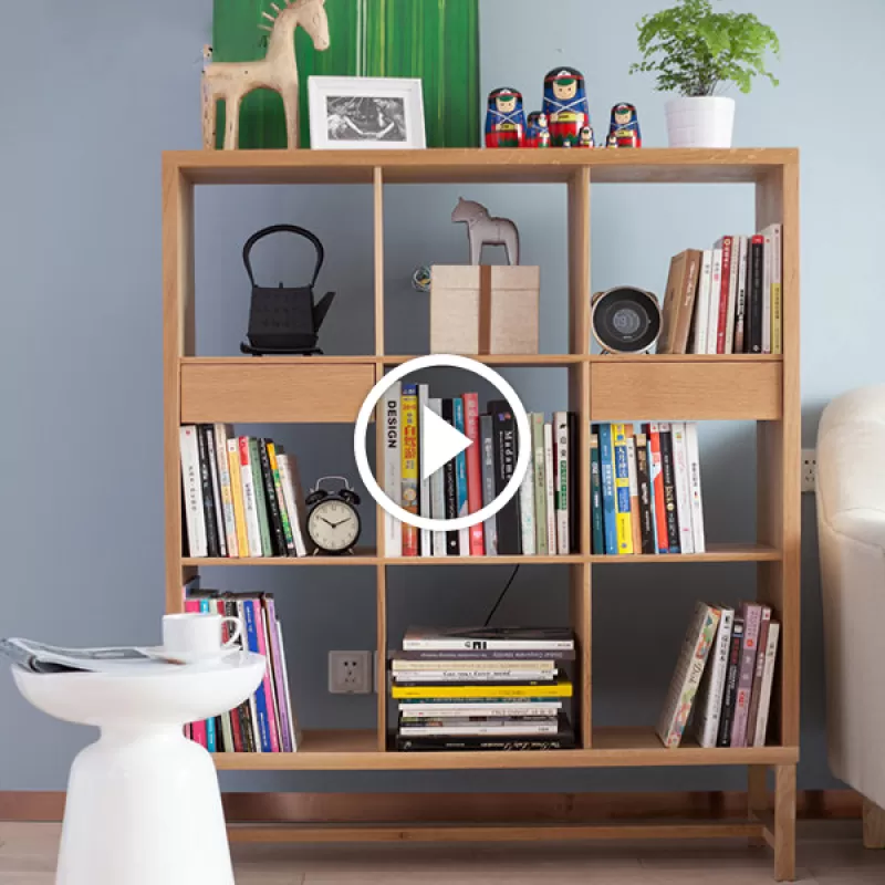Kệ gỗ để sách cho phòng khách gia đình GHS-134 