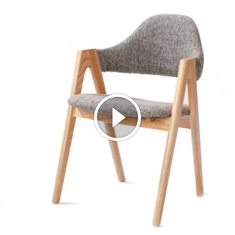 Ghế gỗ tự nhiên bọc nỉ thanh lịch GHC-751 