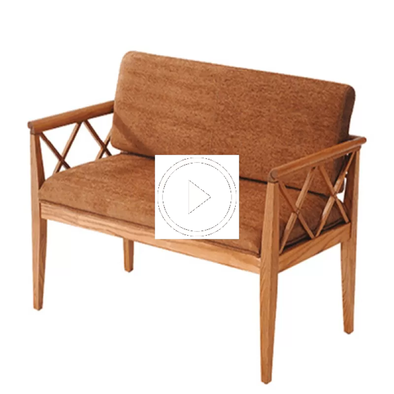 Ghế sofa đôi hiện đại gỗ tự nhiên GHC-749 