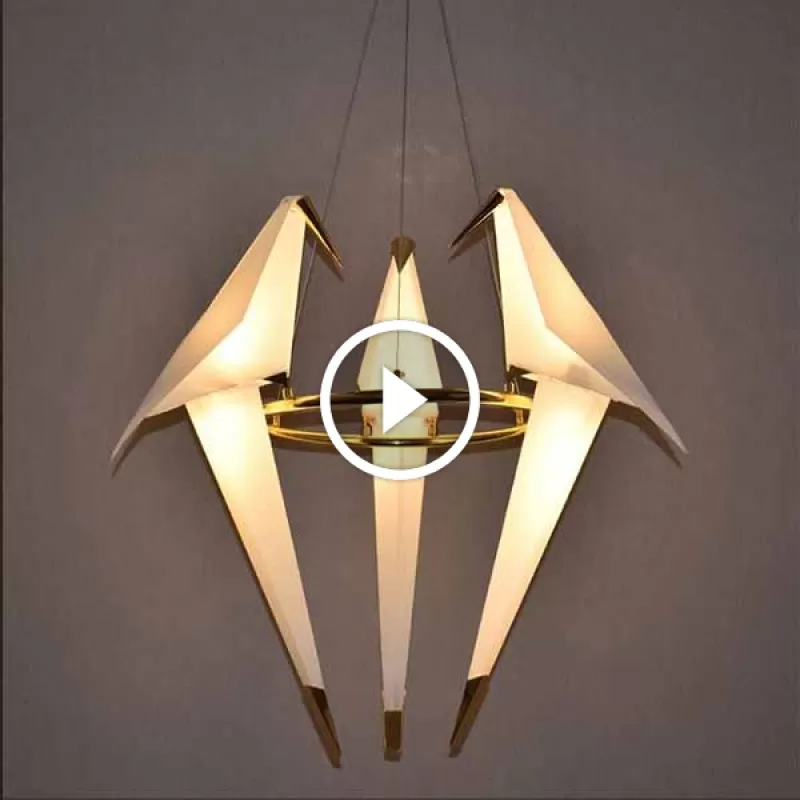 Bộ đèn trần trang trí hình con chim trắng GHO-264