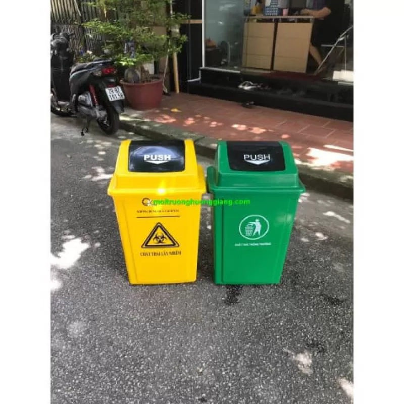 Thùng rác y tế 40L có nắp lật