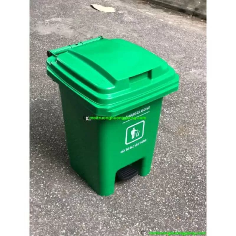 Thùng rác HDPE 60 lít - đạp chân