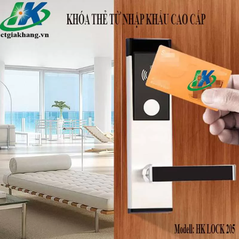 Khóa thẻ từ khách sạn nhập khẩu HK LOCK 205