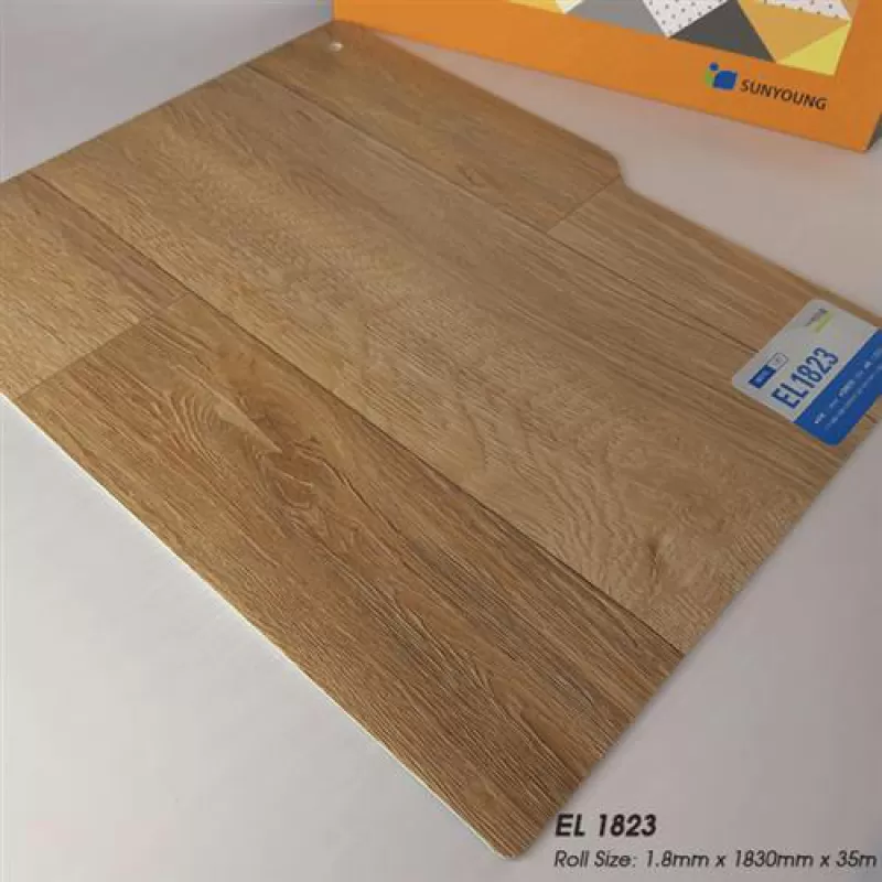 SÀN NHỰA CUỘN SUNYOUNG EL1823 BROWN OAK - 1.8MM