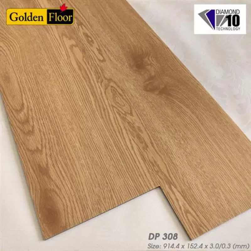 SÀN NHỰA GOLDEN FLOOR VÂN GỖ DP308 - 3.0MM
