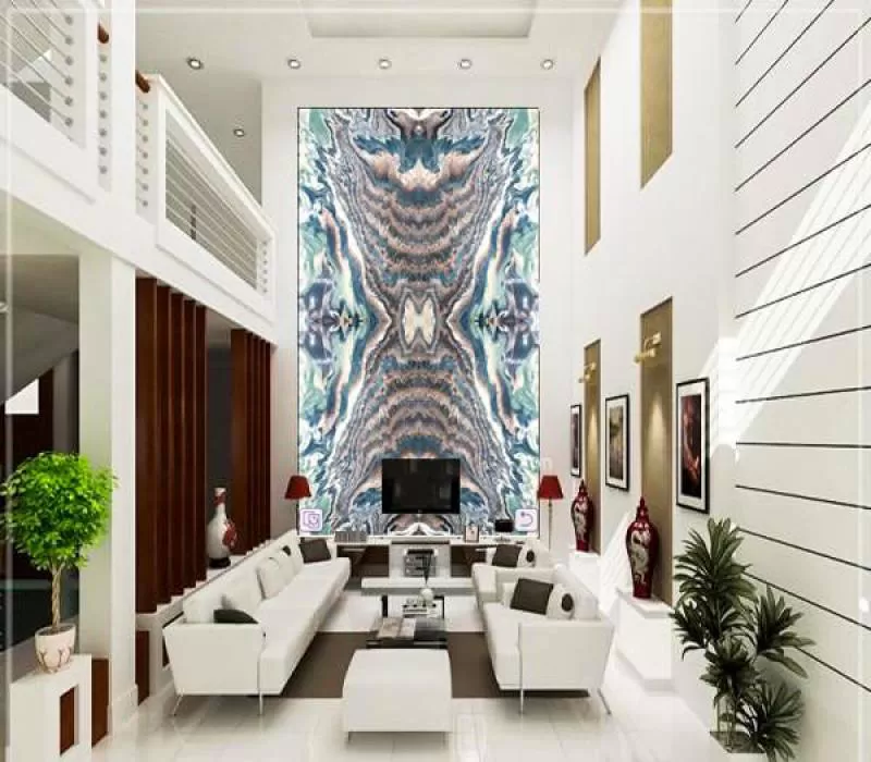 Tranh đá tự nhiên và đối xứng Bookmatch – HTB0420