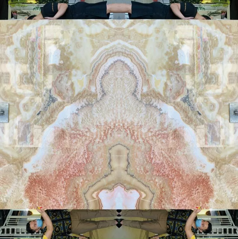 Tranh đá tự nhiên và đối xứng Bookmatch – HTB-6921