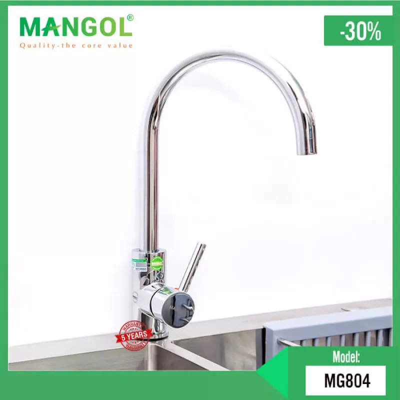 Vòi rửa bát nóng lạnh cao cấp Mangol Mg804 - Mangol.vn