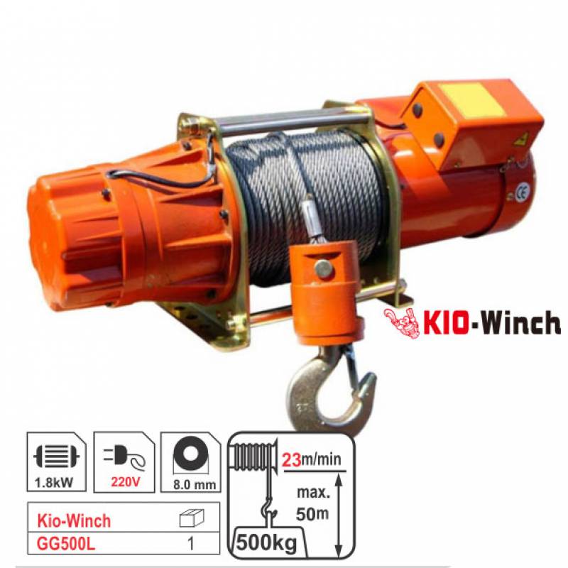 Máy tời nhanh Đài Loan Kio Winch GG-500L 500kg