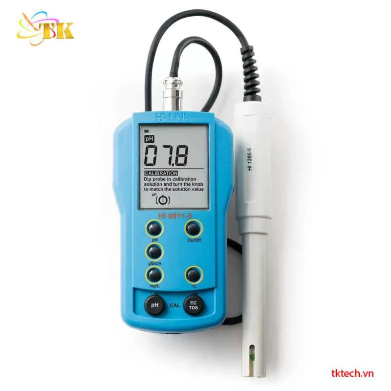 Hanna HI9811-5: Máy đo nhiệt độ, pH, độ dẫn điện