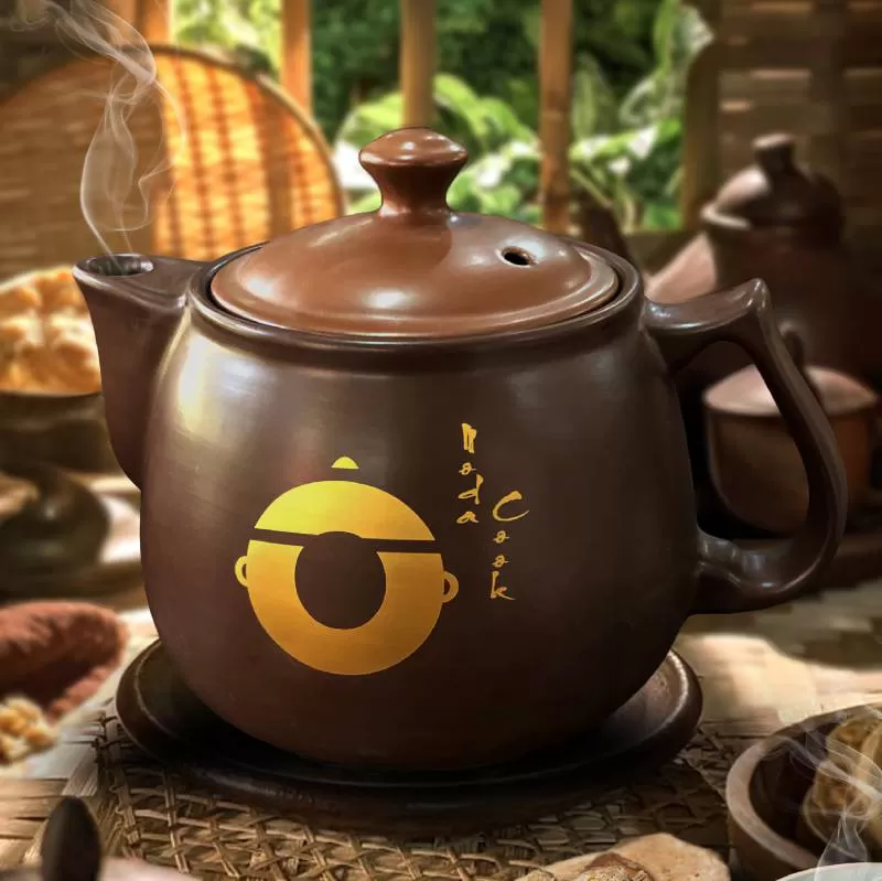 Ấm sắc thuốc bắc 4 lít (Màu nâu) - Đun trên bếp lửa