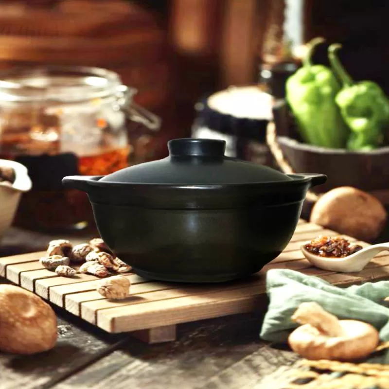 Niêu đất Bát Tràng kho cá 1.2L - Dụng cụ nấu ăn gốm sứ NodaCook