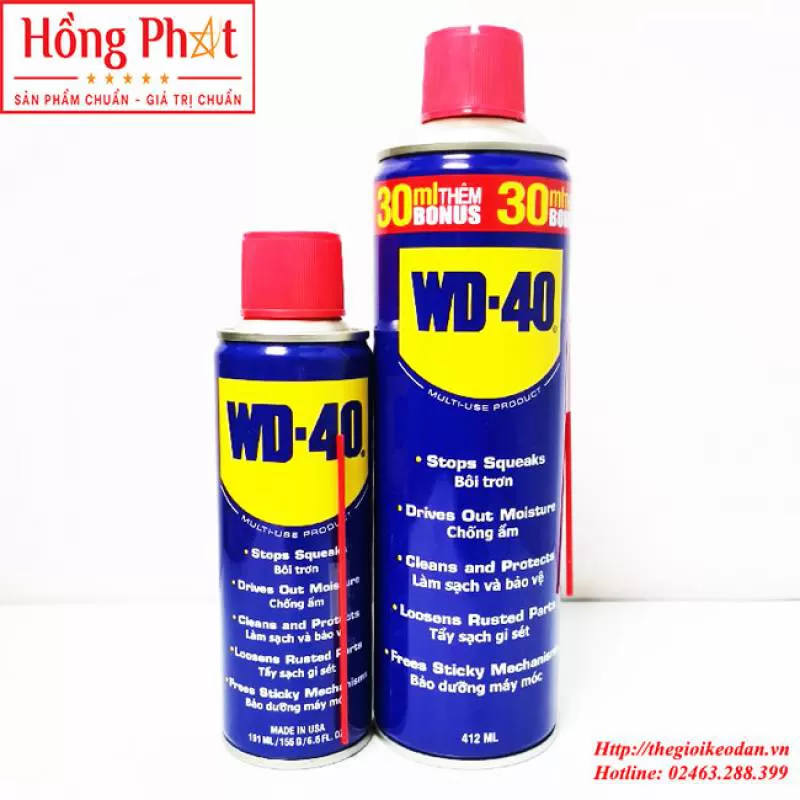 DẦU CHỐNG RỈ SÉT VÀ BÔI TRƠN WD 40 412ML