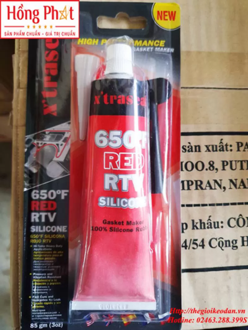 KEO TẠO GIOĂNG RTV 650°F RED