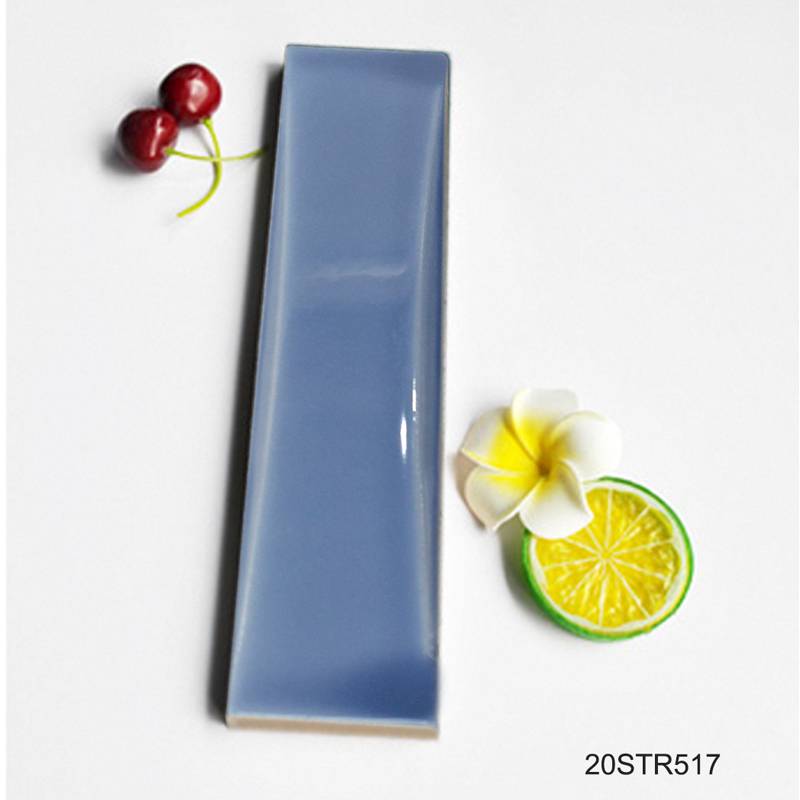 Gạch thẻ trang trí ốp tường cho phòng tắm và nhà bếp 50x200mm màu xanh 20STR517