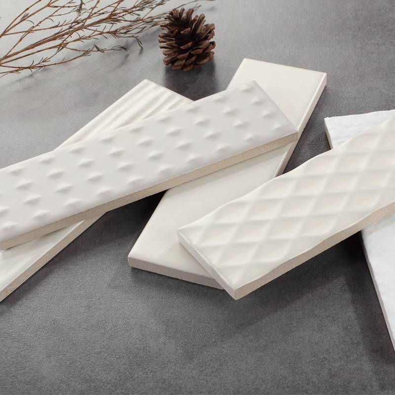Gạch thẻ trang trí nội thất 60x200mm màu trắng 60JF001