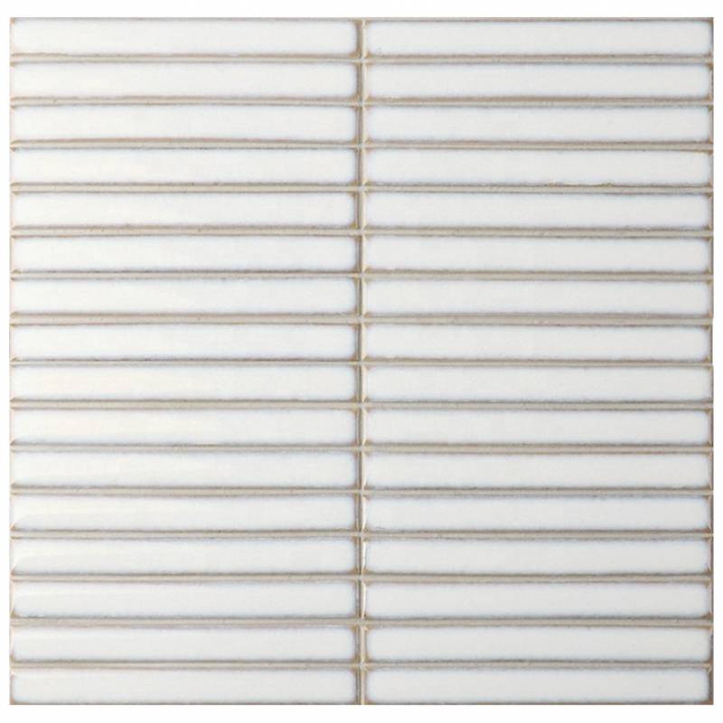 Gạch thẻ trang trí ốp tường hình dạng dải 15x145mm màu trắng 15KLTE-03