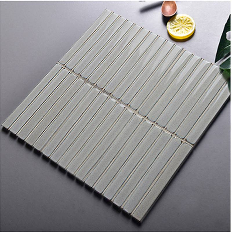 Gạch thẻ trang trí ốp tường hình dạng dải 15x145mm màu xám 15KLTE-011
