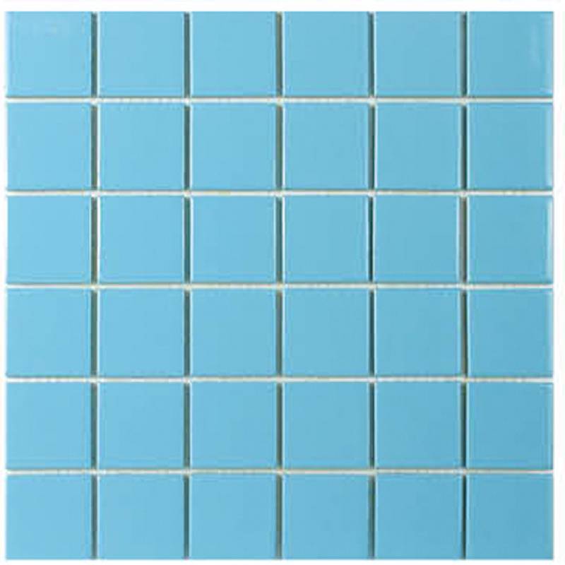 Gạch mosaic hồ bơi vuông 48x48mm màu xanh ID3477