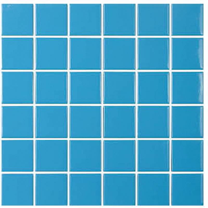 Gạch mosaic hồ bơi vuông 48x48mm màu xanh ID4298