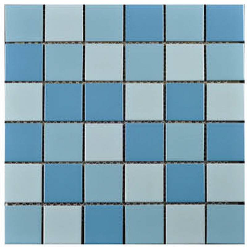 Gạch mosaic hồ bơi vuông 48x48mm màu xanh ID931