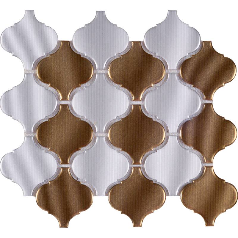 Gạch trang trí ốp tường hình đèn lồng 78x74mm màu trắng vàng TAJ-JY-21-08
